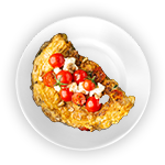 Cheese & Tomato Wrapped Omelette 